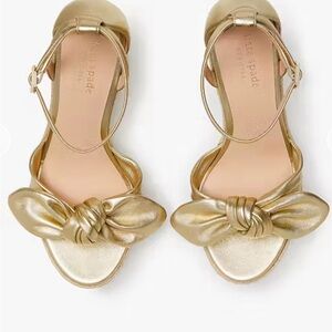 Kate Spade Metallic Gold Wedge Sandals